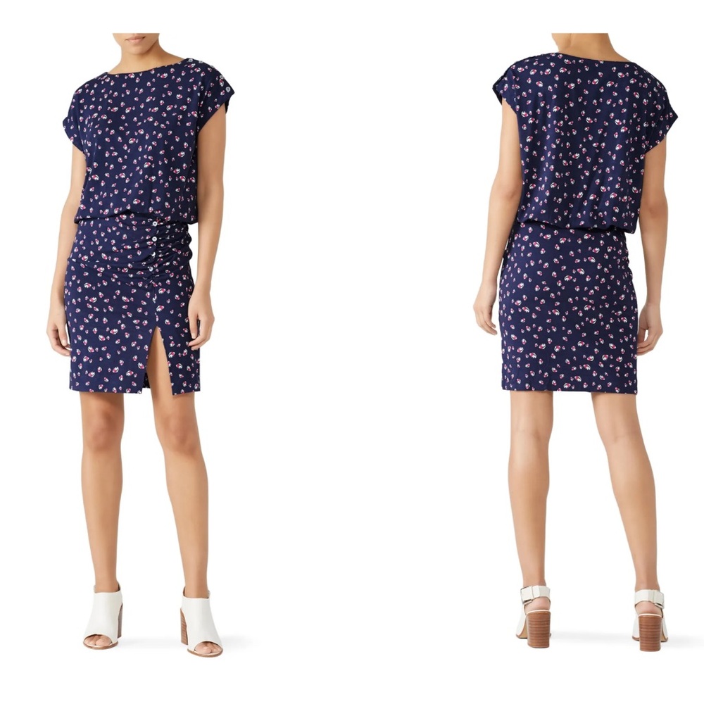 Nicole Miller Ditzy Stems Blouson Dress M